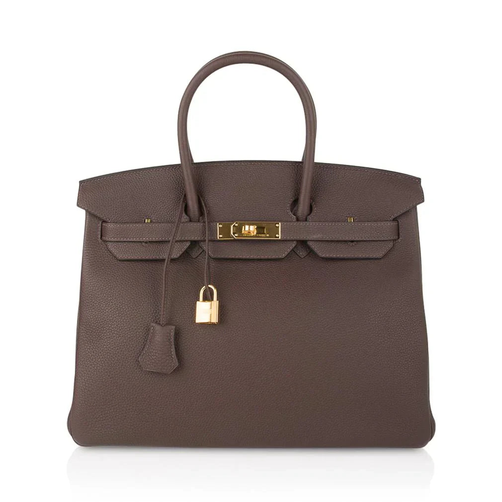 Birkin 35 Bag Chocolate Togo Gold Hardware