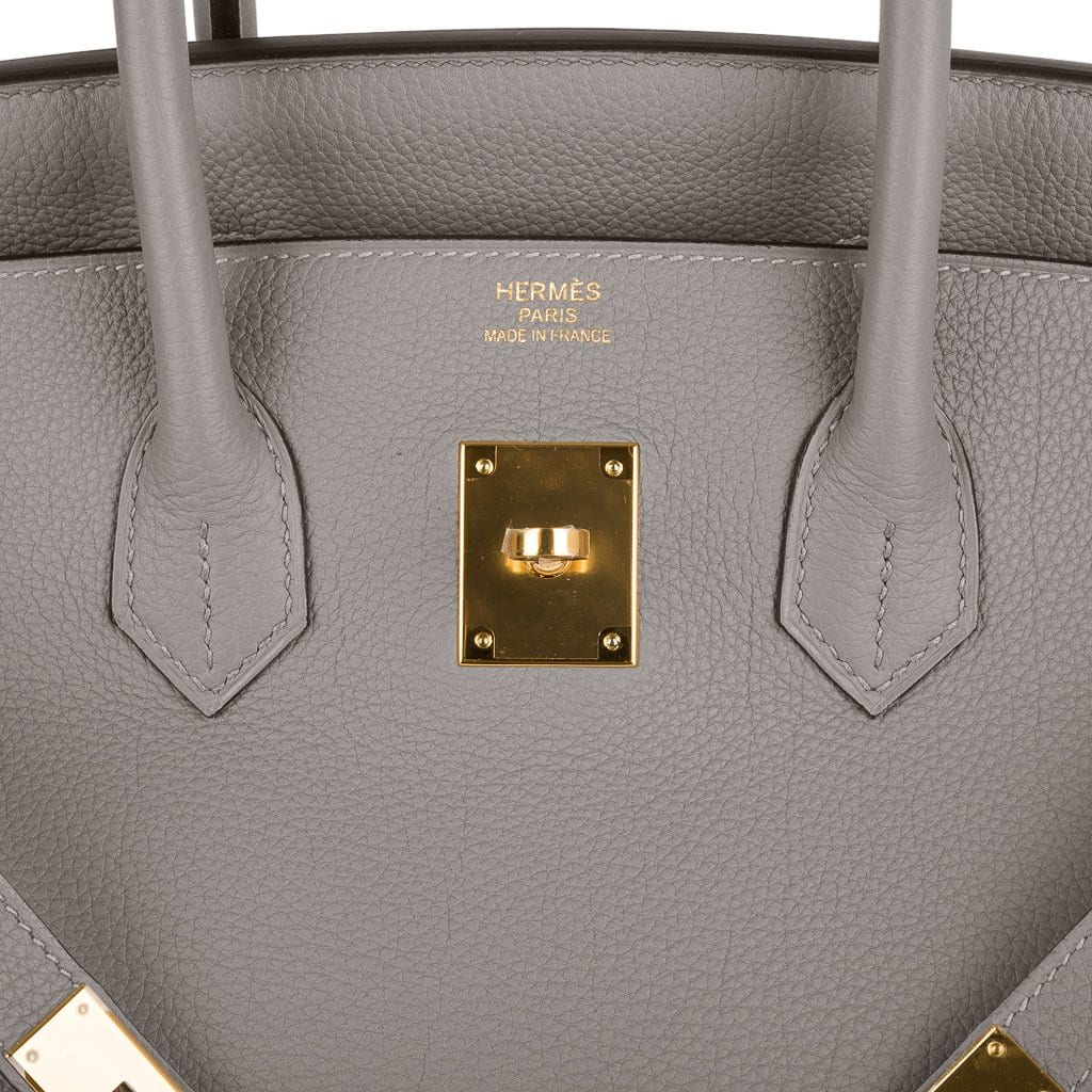 Birkin 35 Bag Gris Asphalte Togo Gold Hardware