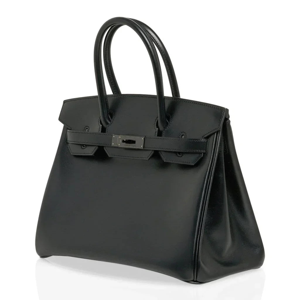Birkin 30 Bag So Black Limited Edition Box Leather