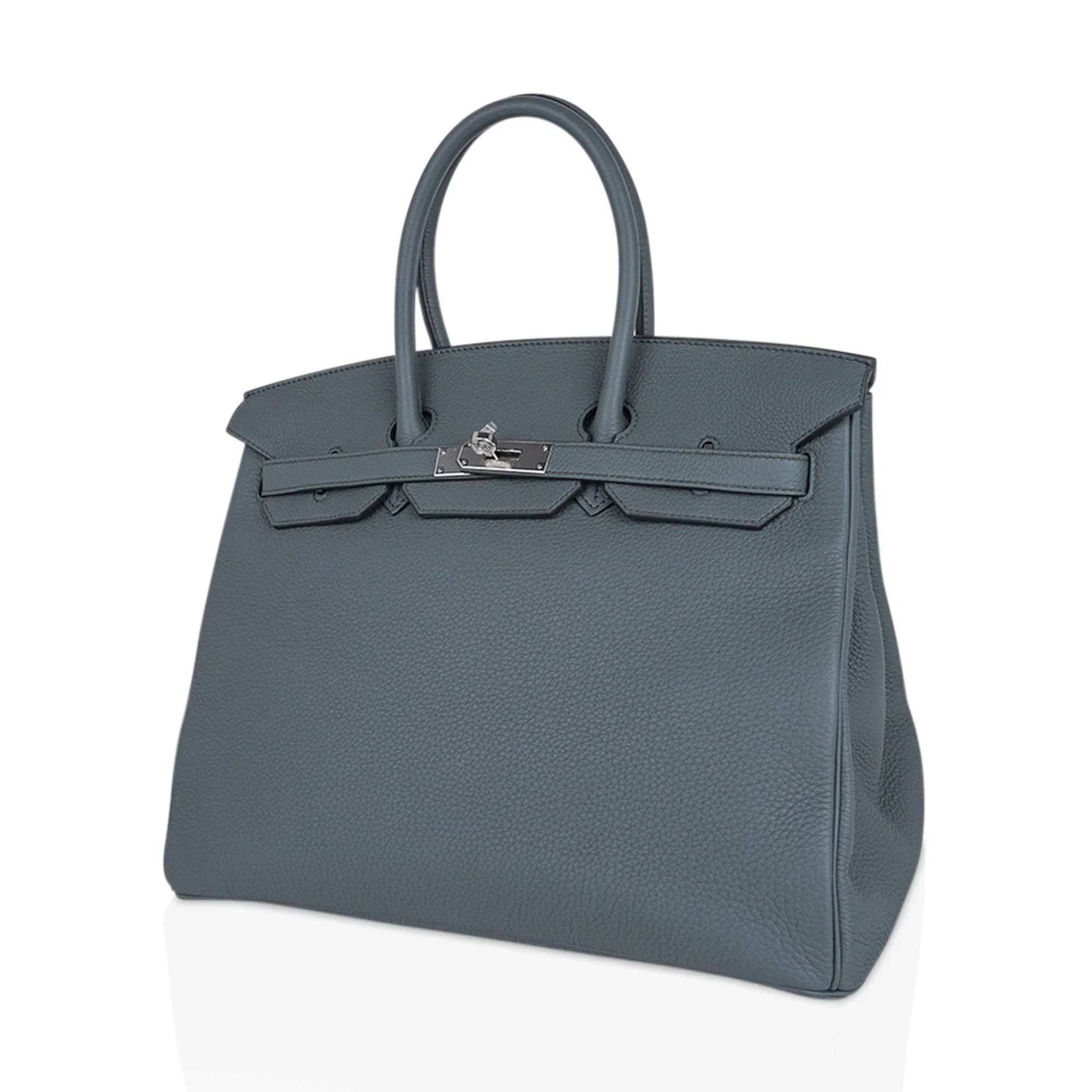 Birkin 35 Bag Vert Amande Togo Leather with Palladium Hardware