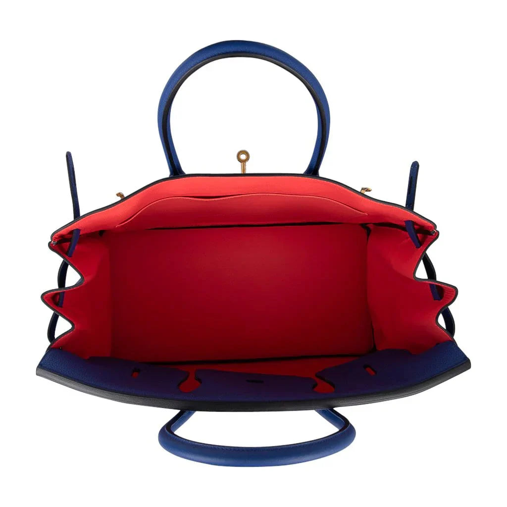 Birkin HSS 40 Bag Electric Blue / Rose Jaipur Brushed Gold Hardware