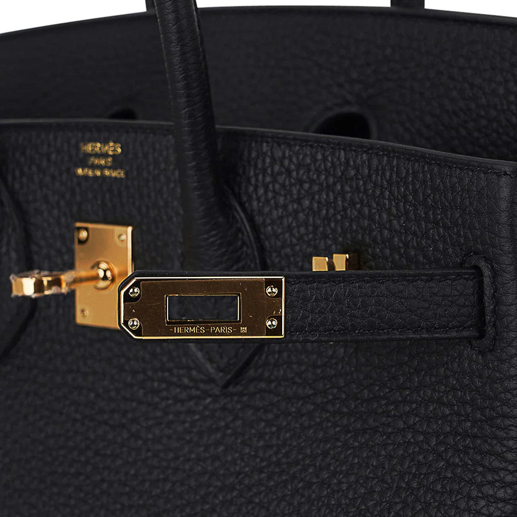 Birkin 25 Bag Black Togo Leather with Gold Hardware