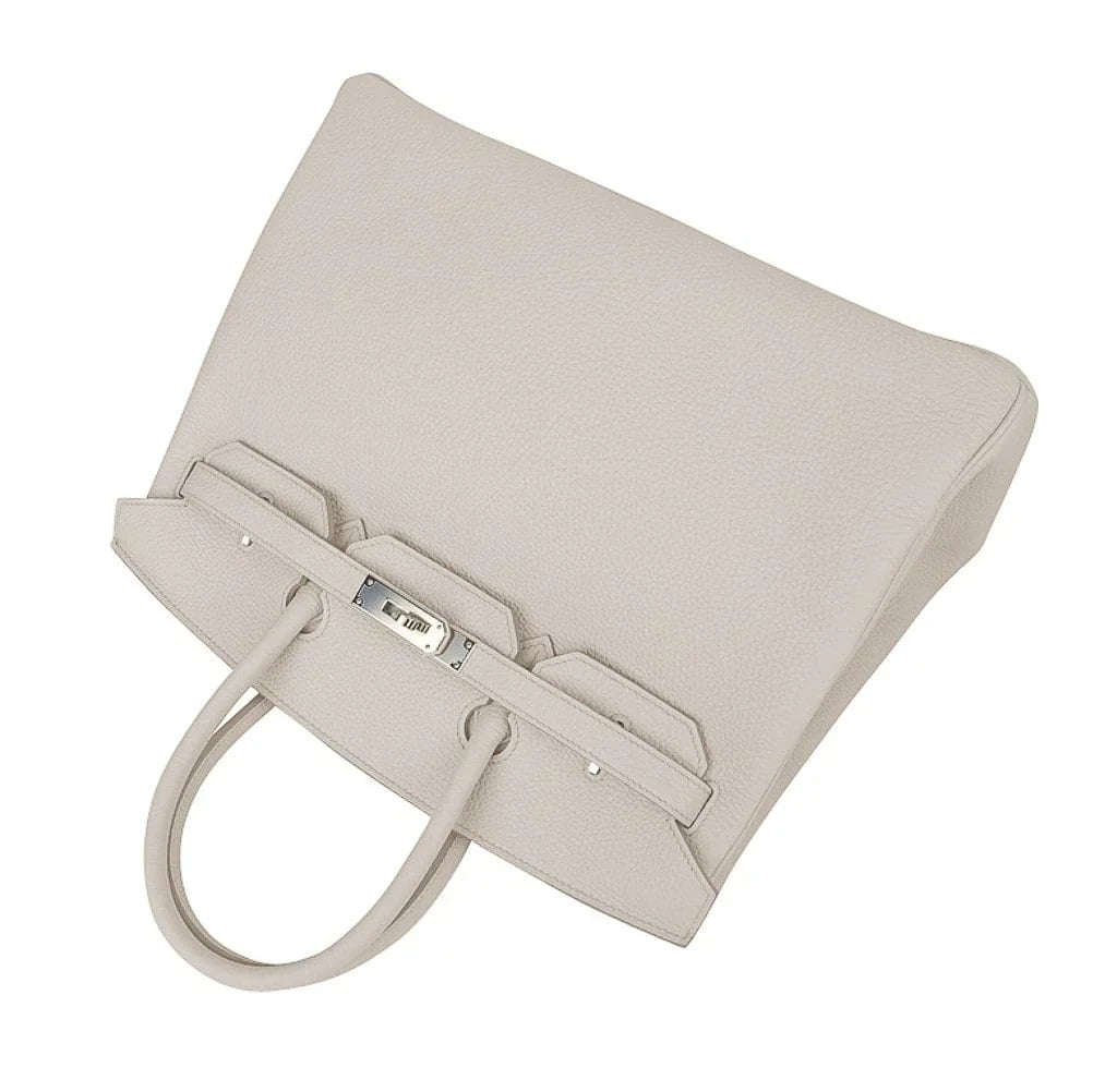 Birkin 35 Bag Beton Clemence Palladium Hardware