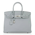 Birkin 35 Bag Blue Bleu Pale Togo Palladium Hardware