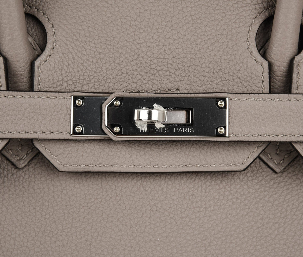 Birkin 30 Bag Gris Asphalte Togo Palladium Hardware