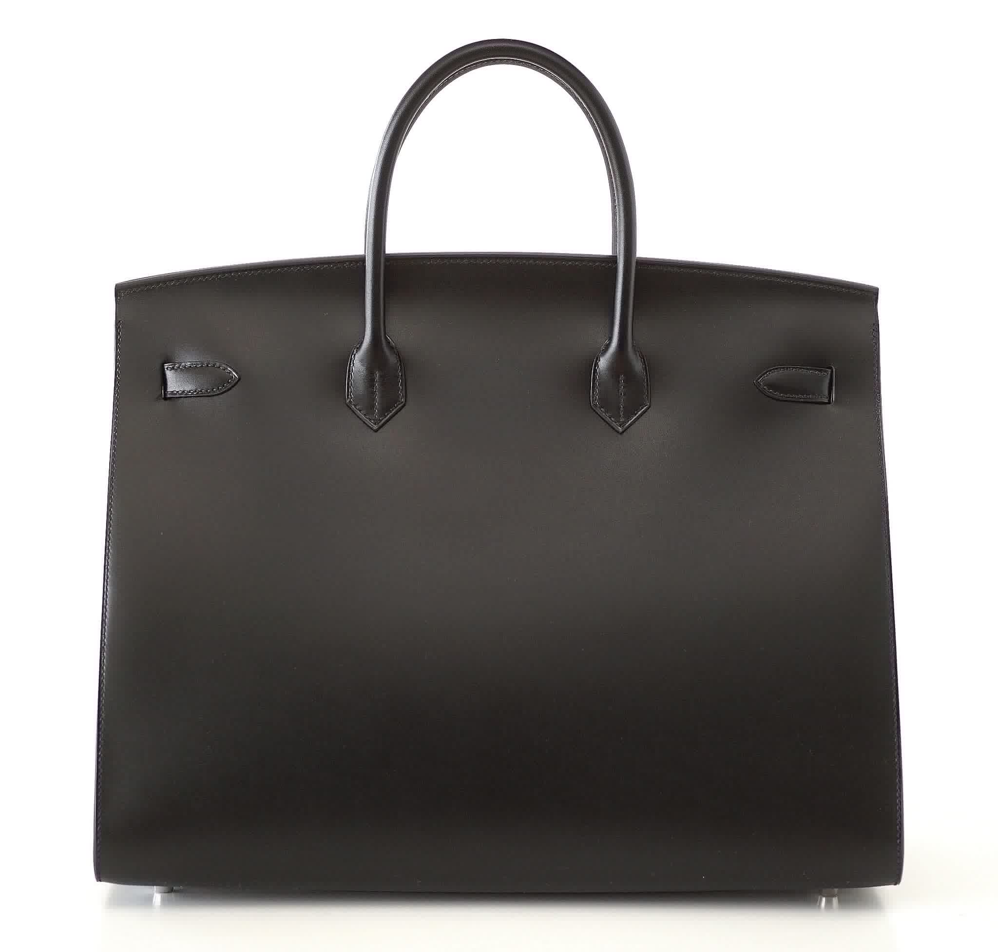 Birkin 40 Bag Sellier Black Vache Hunter/ Veau Evercalf Limited Edition