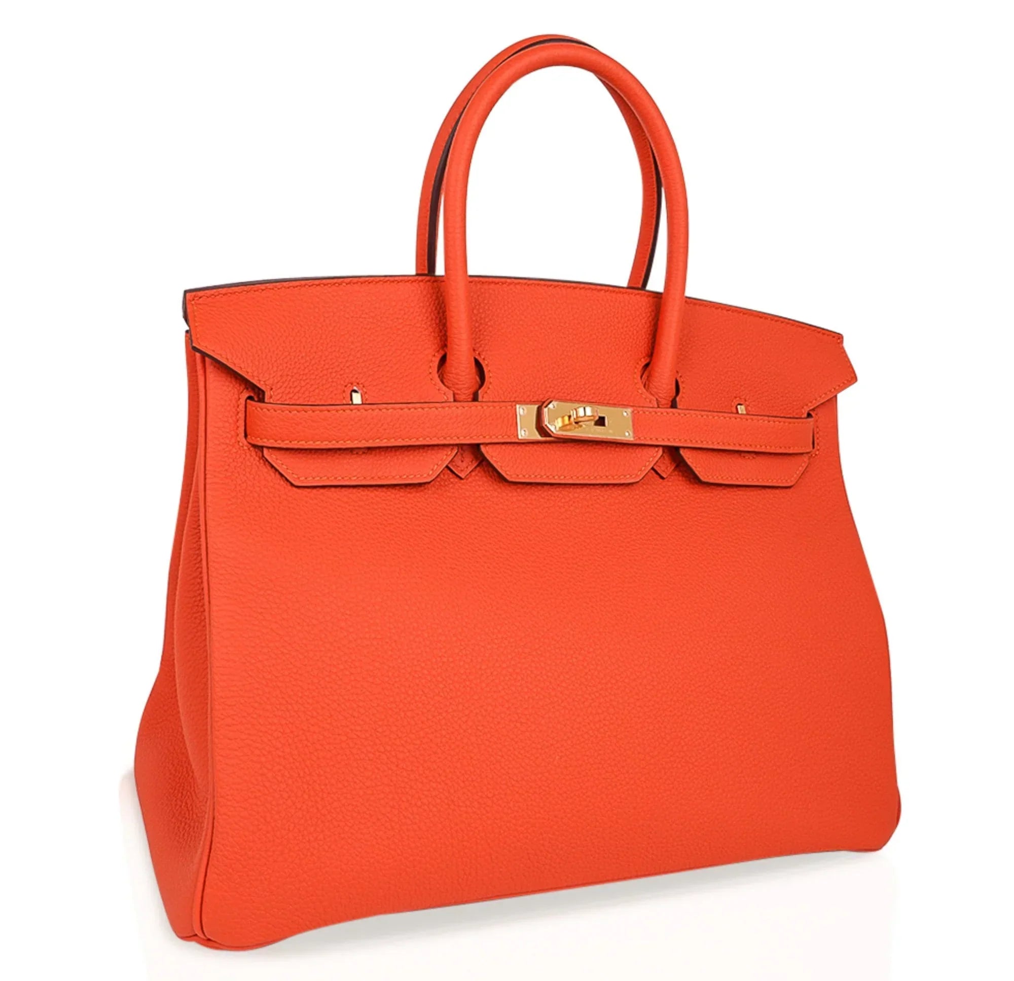 Birkin 35 Bag Feu Orange Togo Gold Hardware