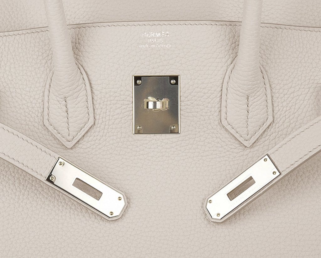 Birkin 35 Bag Beton Clemence Palladium Hardware
