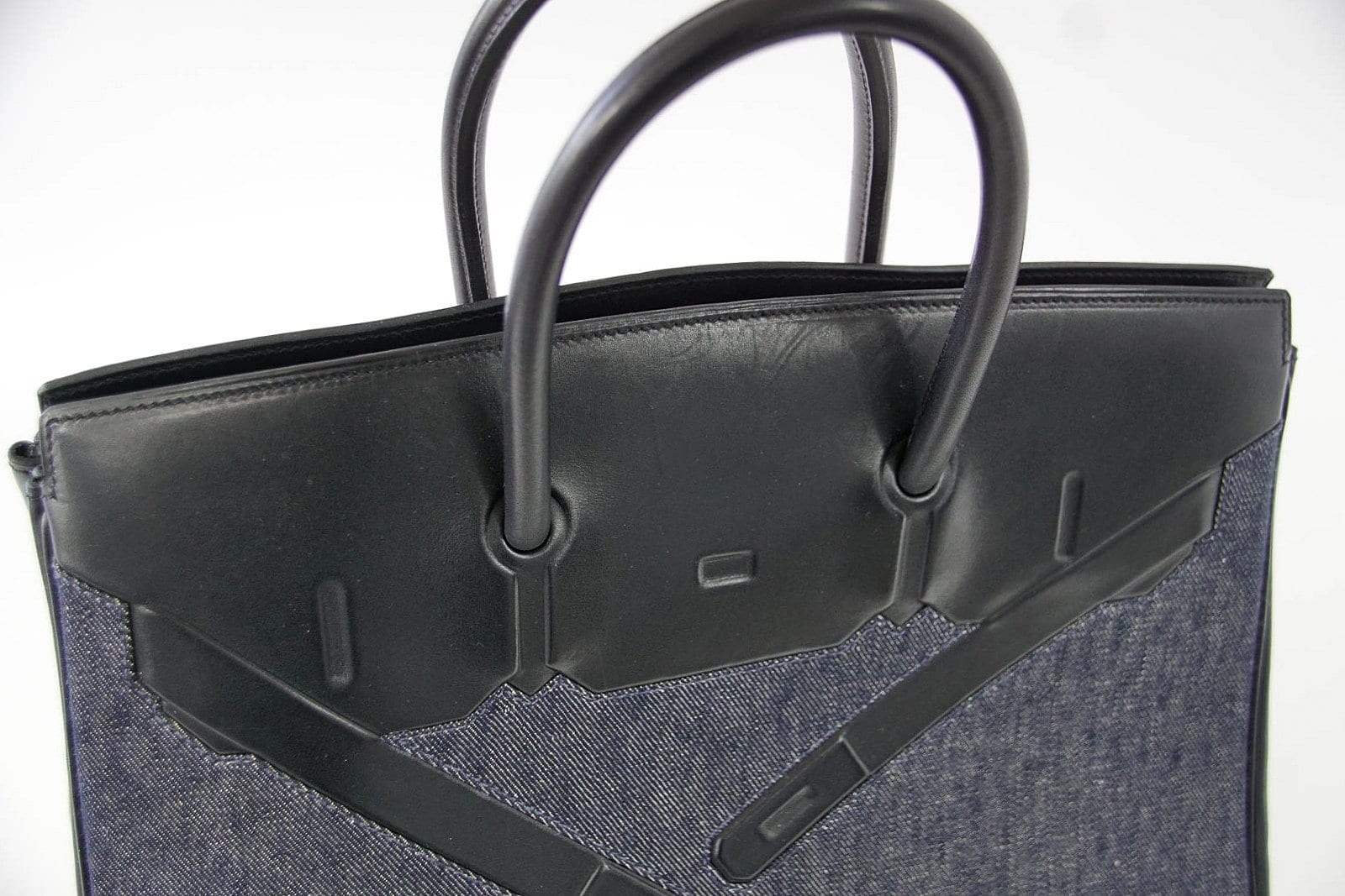Birkin 35 Bag Rare Limited Edition Denim Shadow