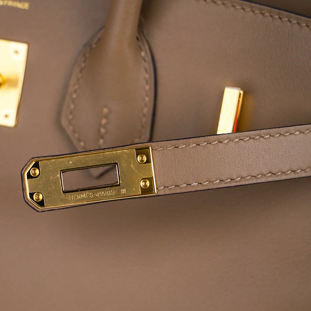 Birkin 25 Beige De Weimar Veau Jonathan Leather Gold Hardware