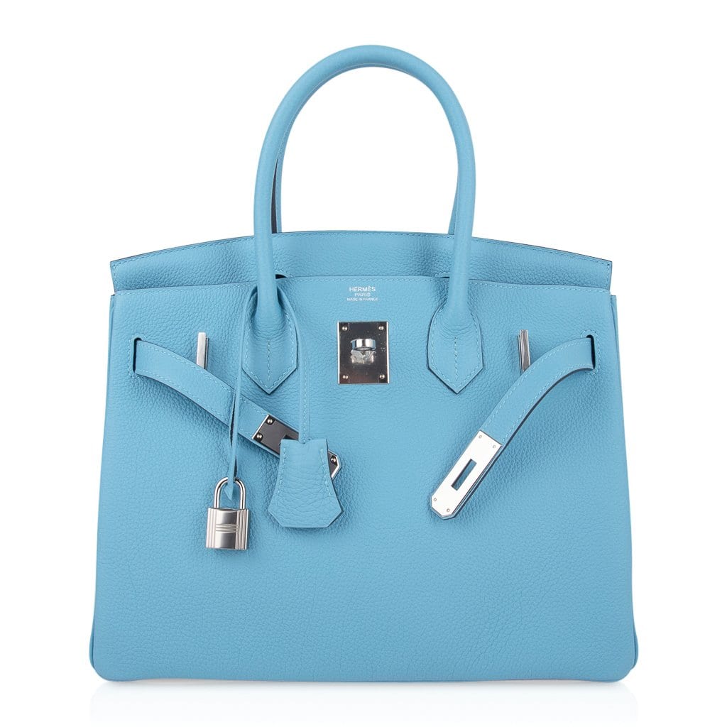 Birkin 30 Bag Blue du Nord Togo Leather Palladium Hardware
