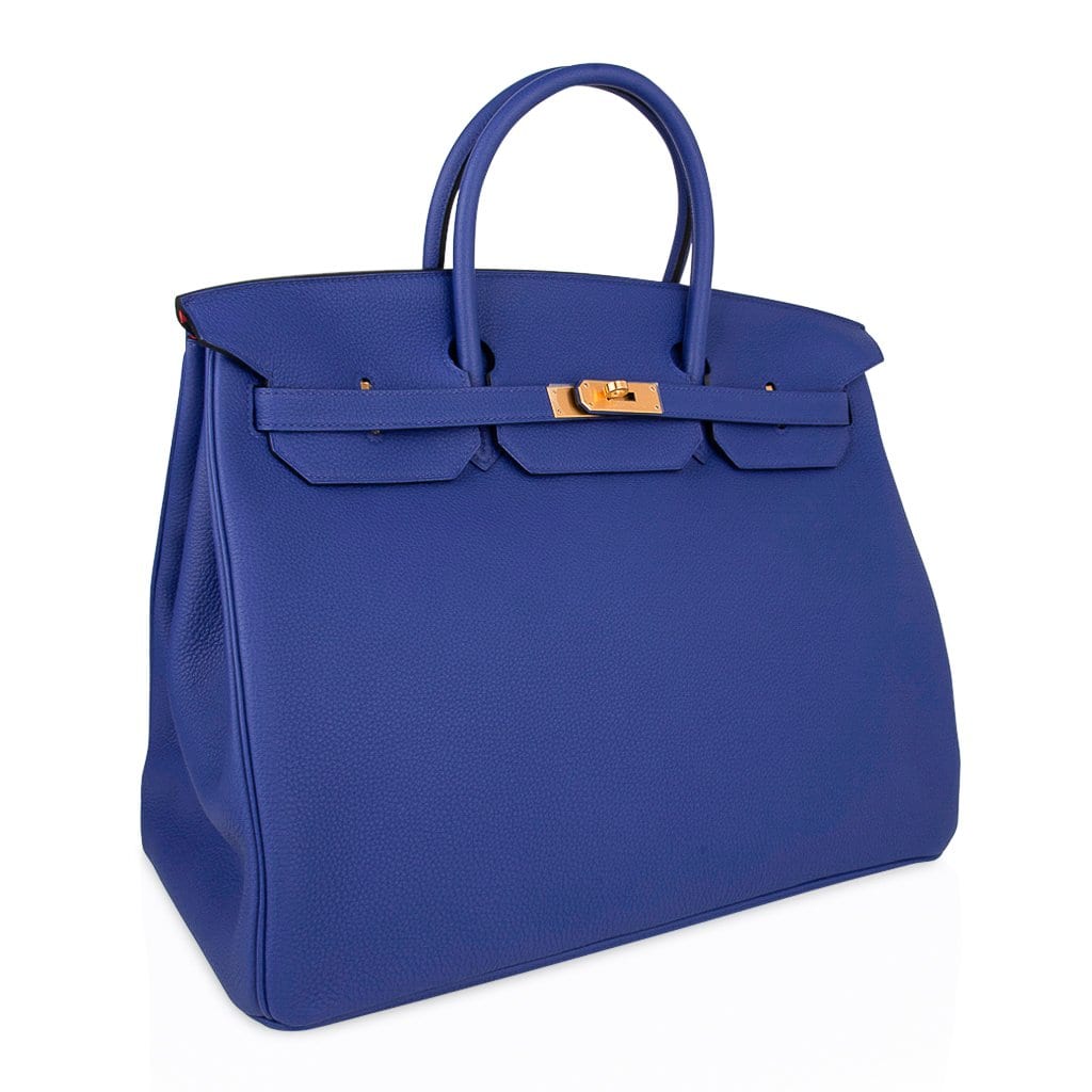 Birkin HSS 40 Bag Electric Blue / Rose Jaipur Brushed Gold Hardware