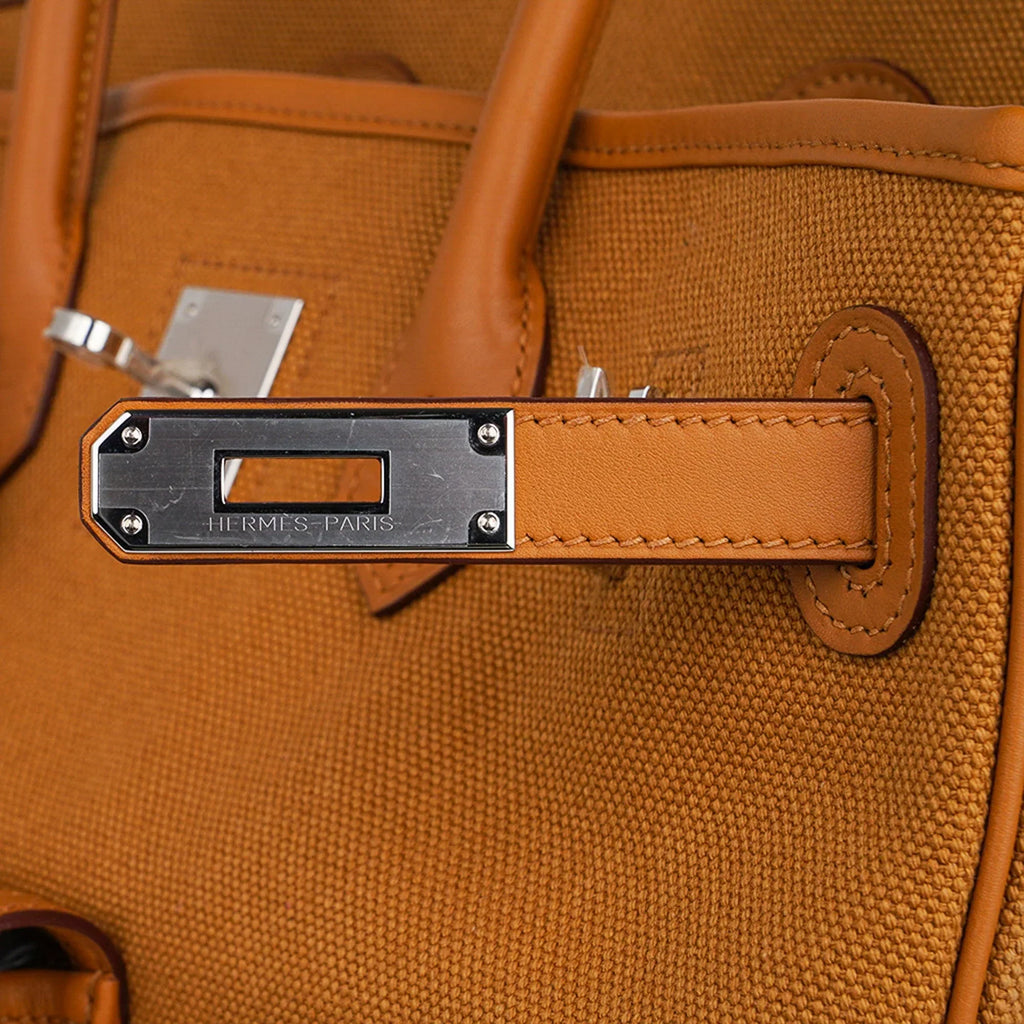 Limited Edition Birkin 35 Bag Cargo Sesame Toile Goeland Swift Leather with Palladium Hardware