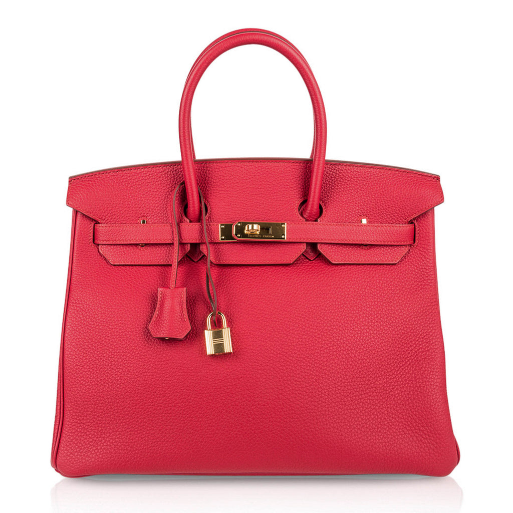 Birkin 35 Bag Vermillion Togo Leather with Gold Hardware
