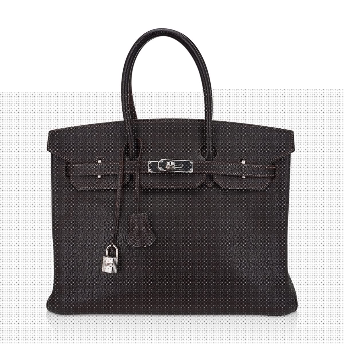 Birkin 35 Bag Cocoan Brown Chevre Leather with Palladium Hardware