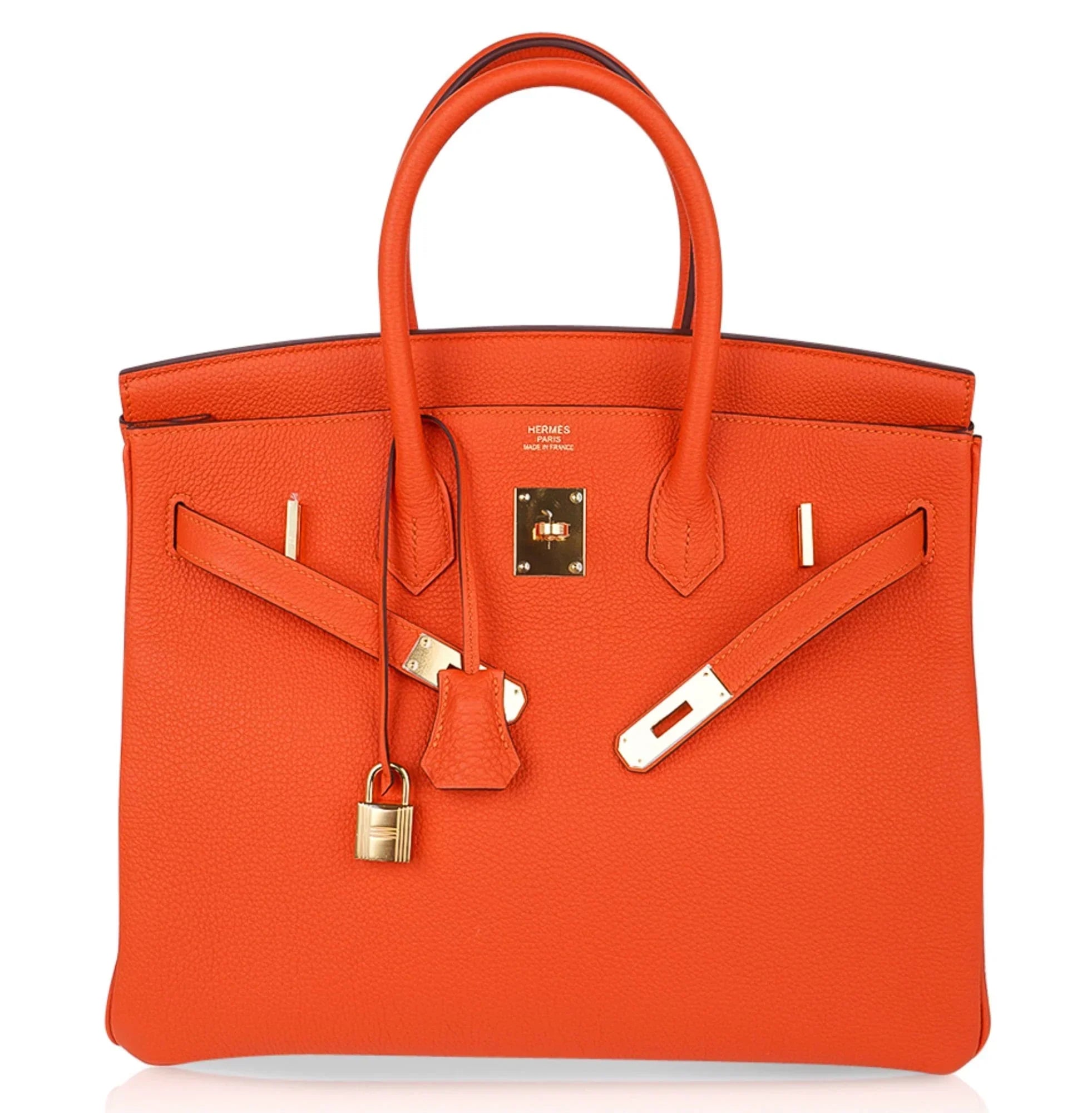 Birkin 35 Bag Feu Orange Togo Gold Hardware