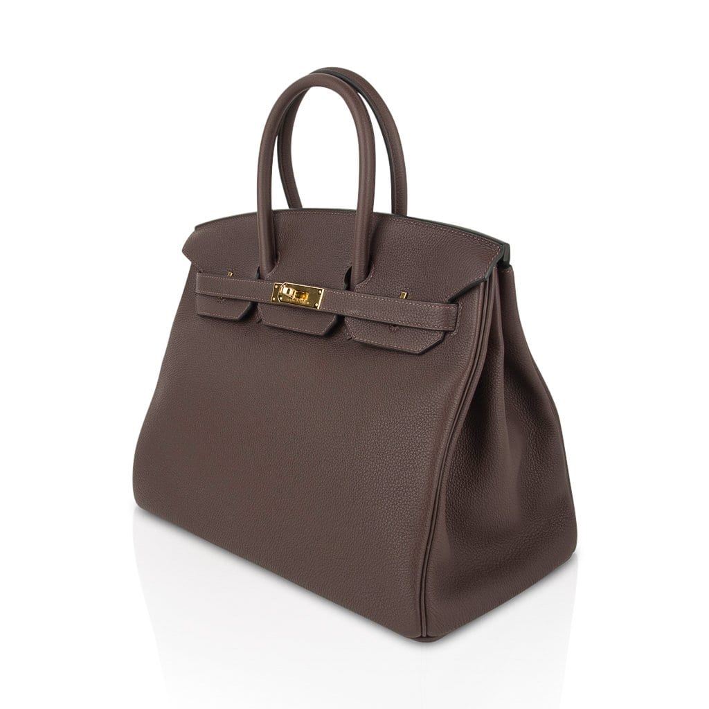 Birkin 35 Bag Chocolate Togo Gold Hardware