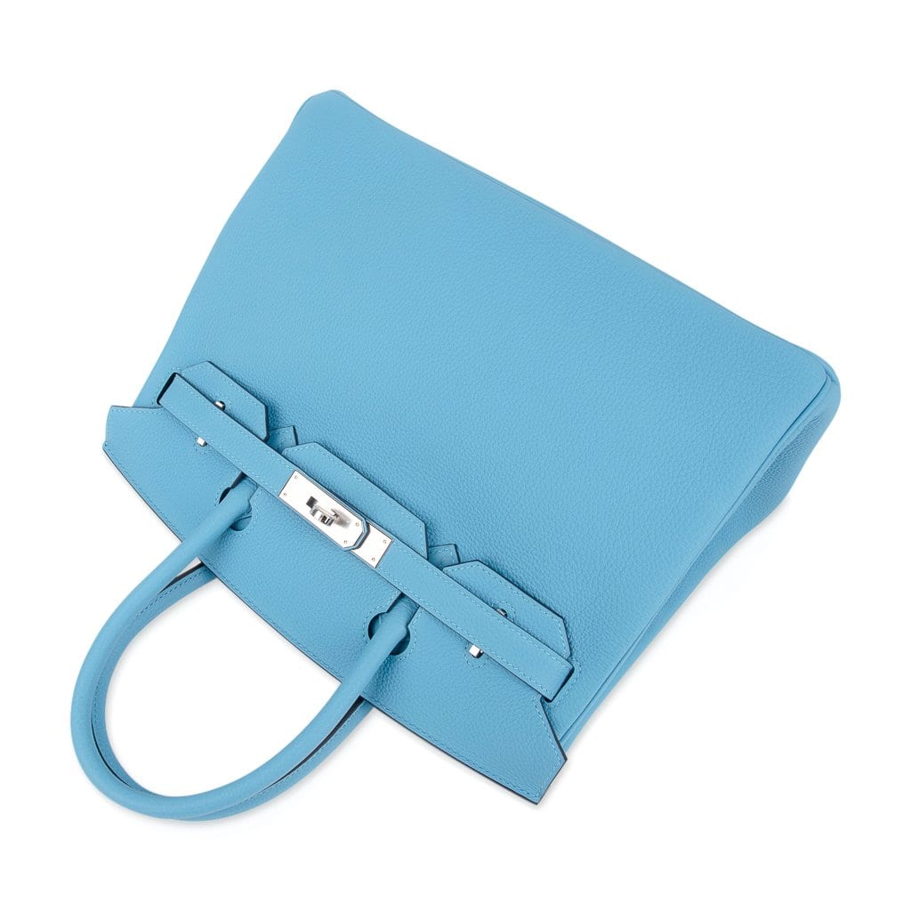 Birkin 30 Bag Blue du Nord Togo Leather Palladium Hardware