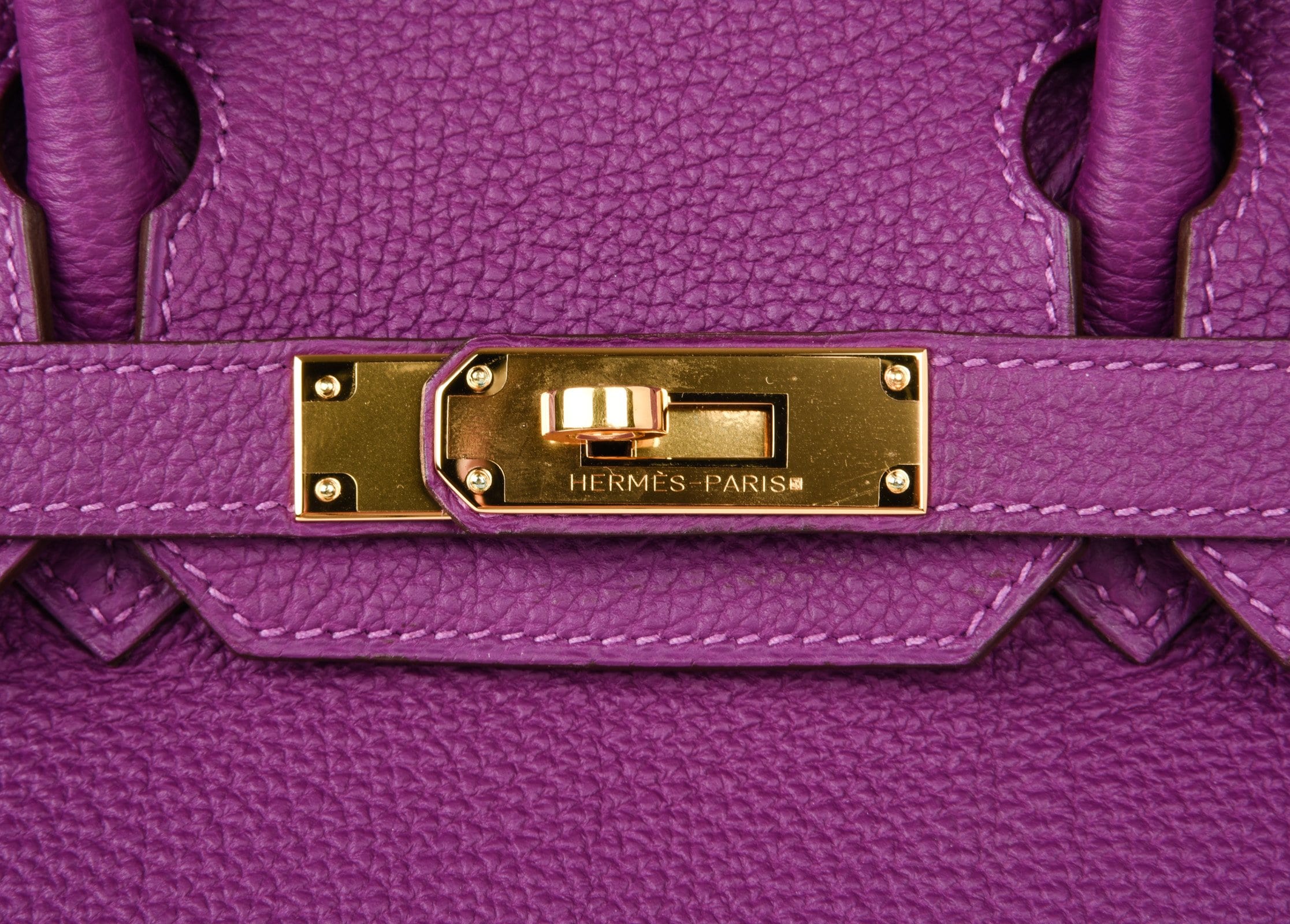 Birkin 30 Bag Anemone Togo Gold Hardware Exotic Purple Beauty