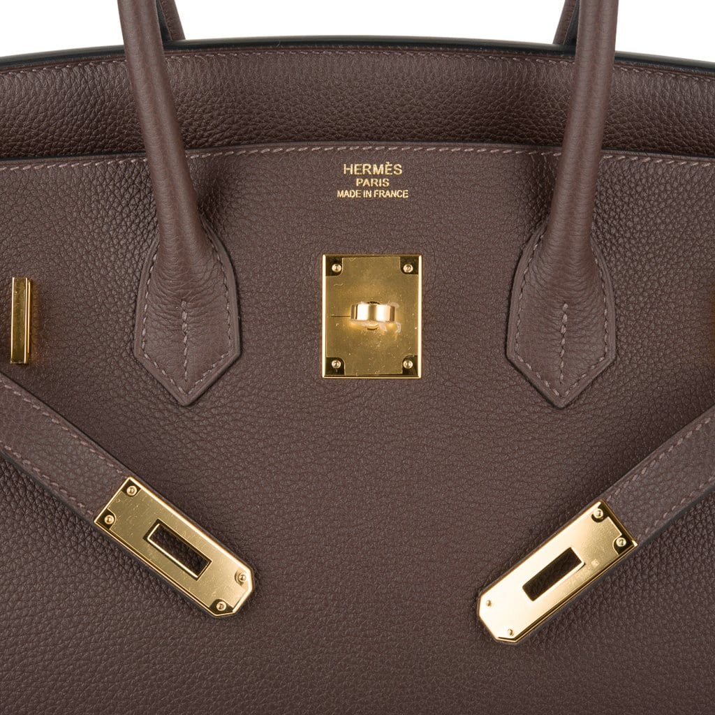 Birkin 35 Bag Chocolate Togo Gold Hardware