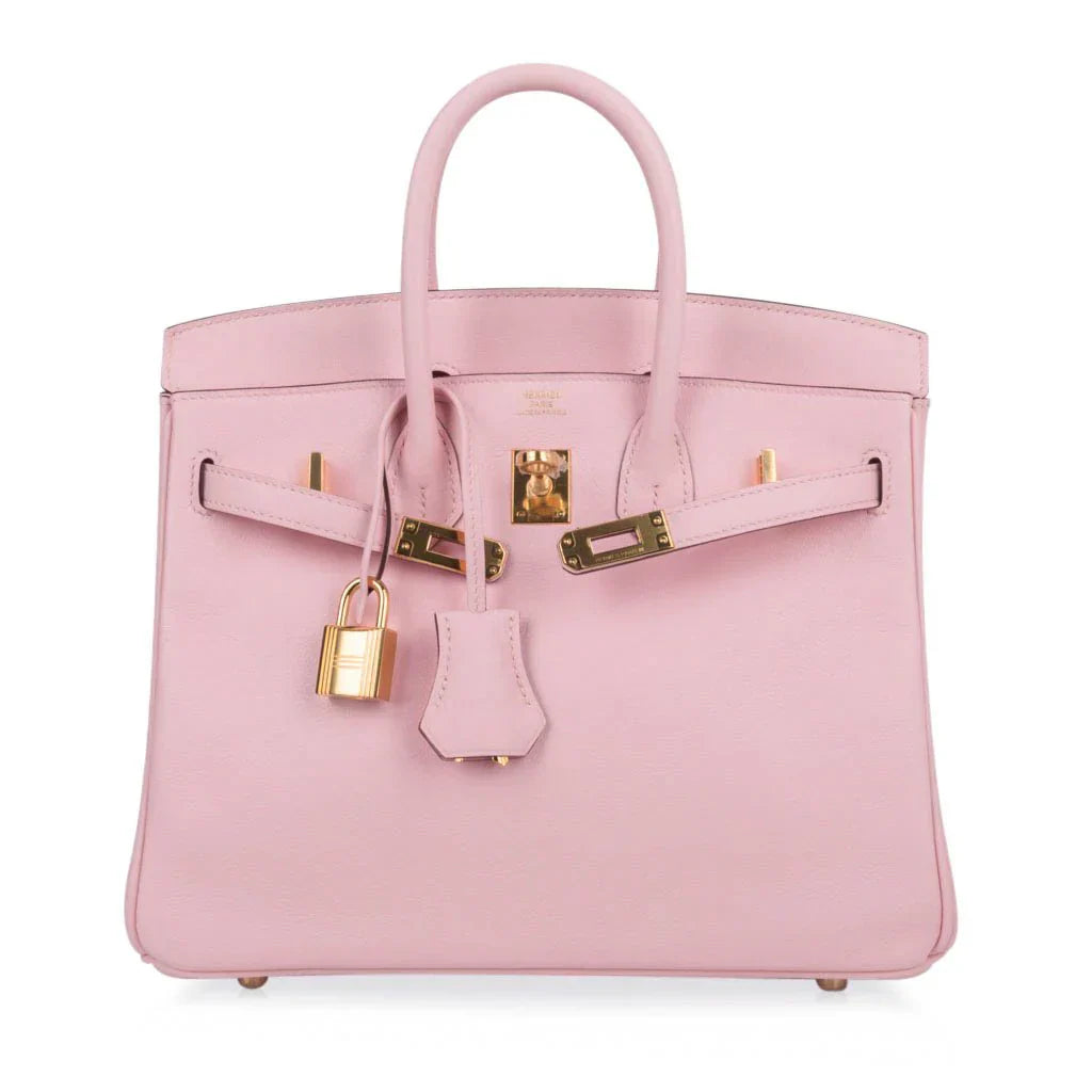Birkin 25 Bag Rose Sakura Swift Gold Hardware Rare