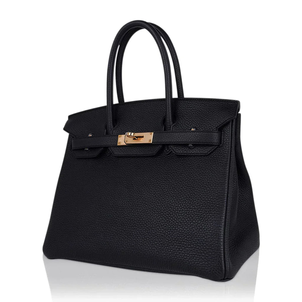 Birkin 30 Bag Black Togo Leather with Rose Gold Hardware
