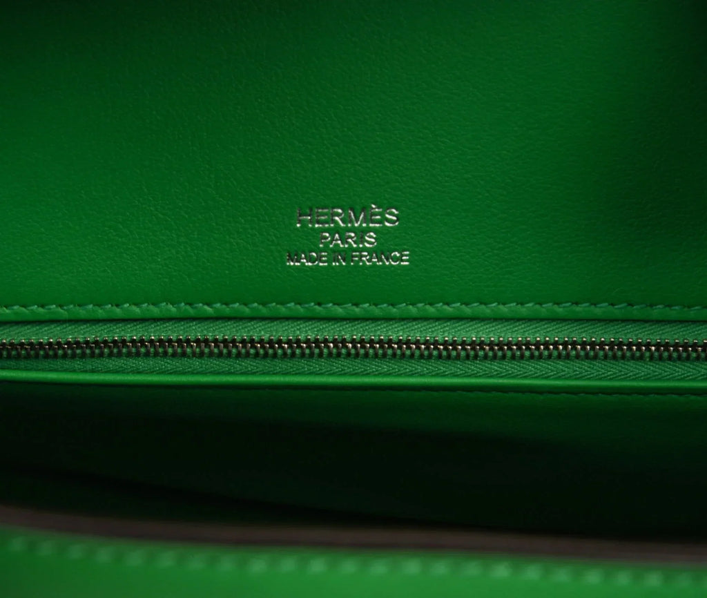 Birkin 35 Bag Ghillies Limited Edition Bamboo Palladium Hardware