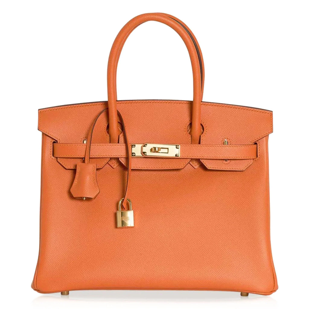 Birkin 30 Bag Abricot Gold Hardware Epsom Leather New w/ Box