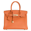 Birkin 30 Bag Abricot Gold Hardware Epsom Leather New w/ Box