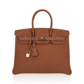 Birkin 35 Bag Gold Togo Leather with Gold Hardware