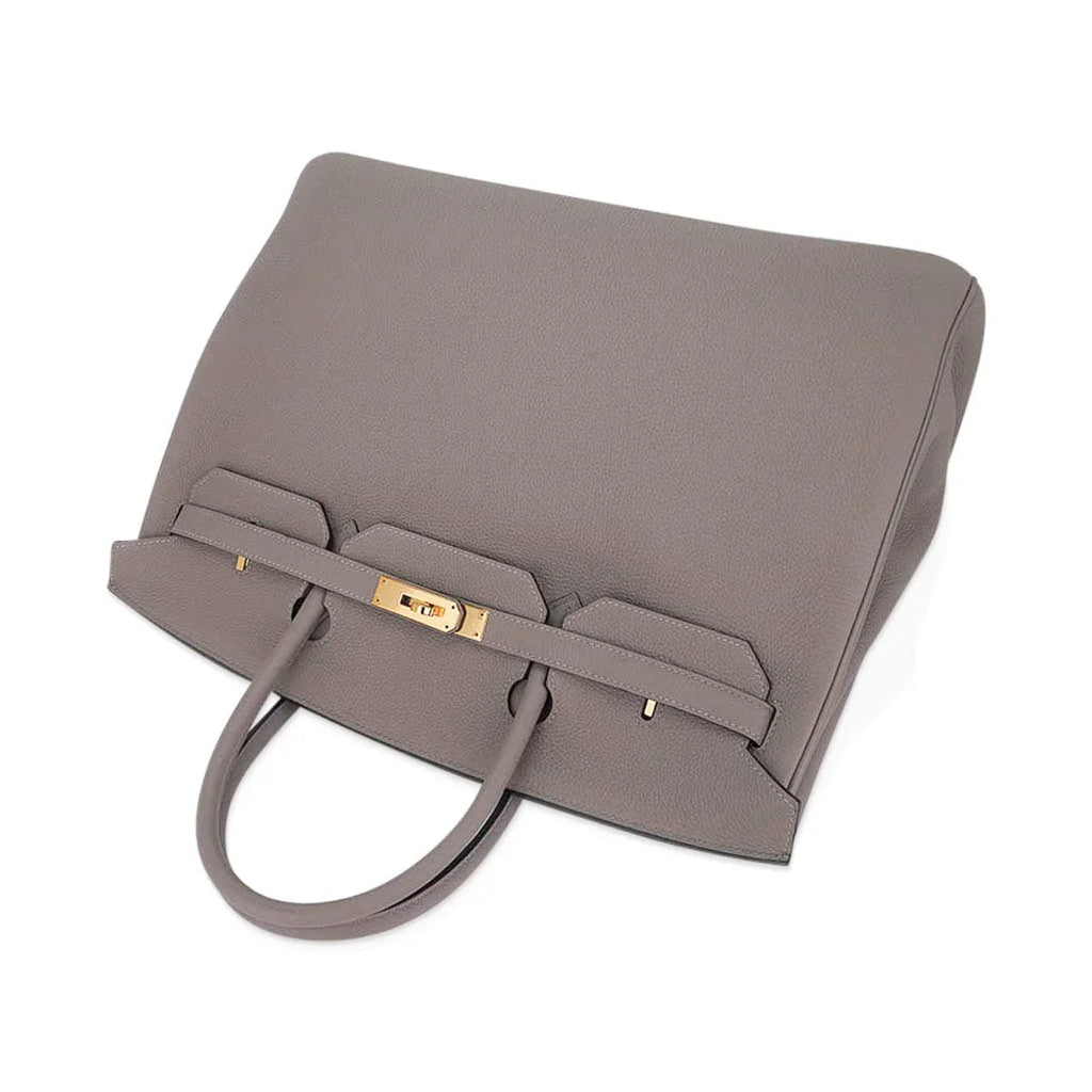 Birkin 40 Gris Asphalte Bag Gold Hardware Togo Leather
