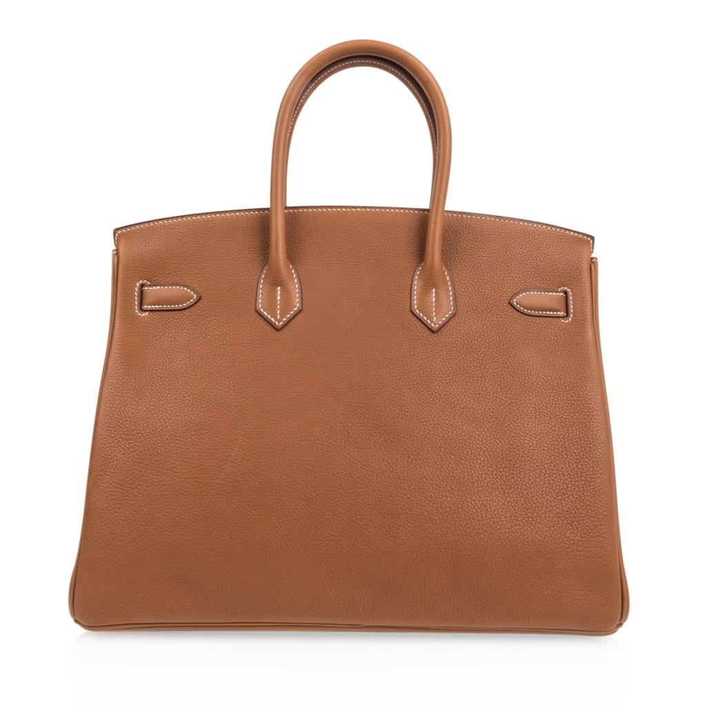 Limited Edition Birkin 35 Bag Fauve Barenia Faubourg Leather with Palladium Hardware
