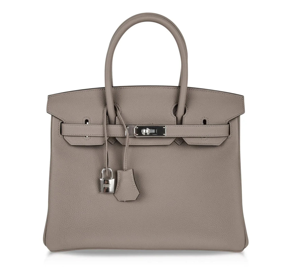 Birkin 30 Bag Gris Asphalte Togo Palladium Hardware