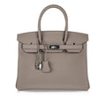 Birkin 30 Bag Gris Asphalte Togo Palladium Hardware