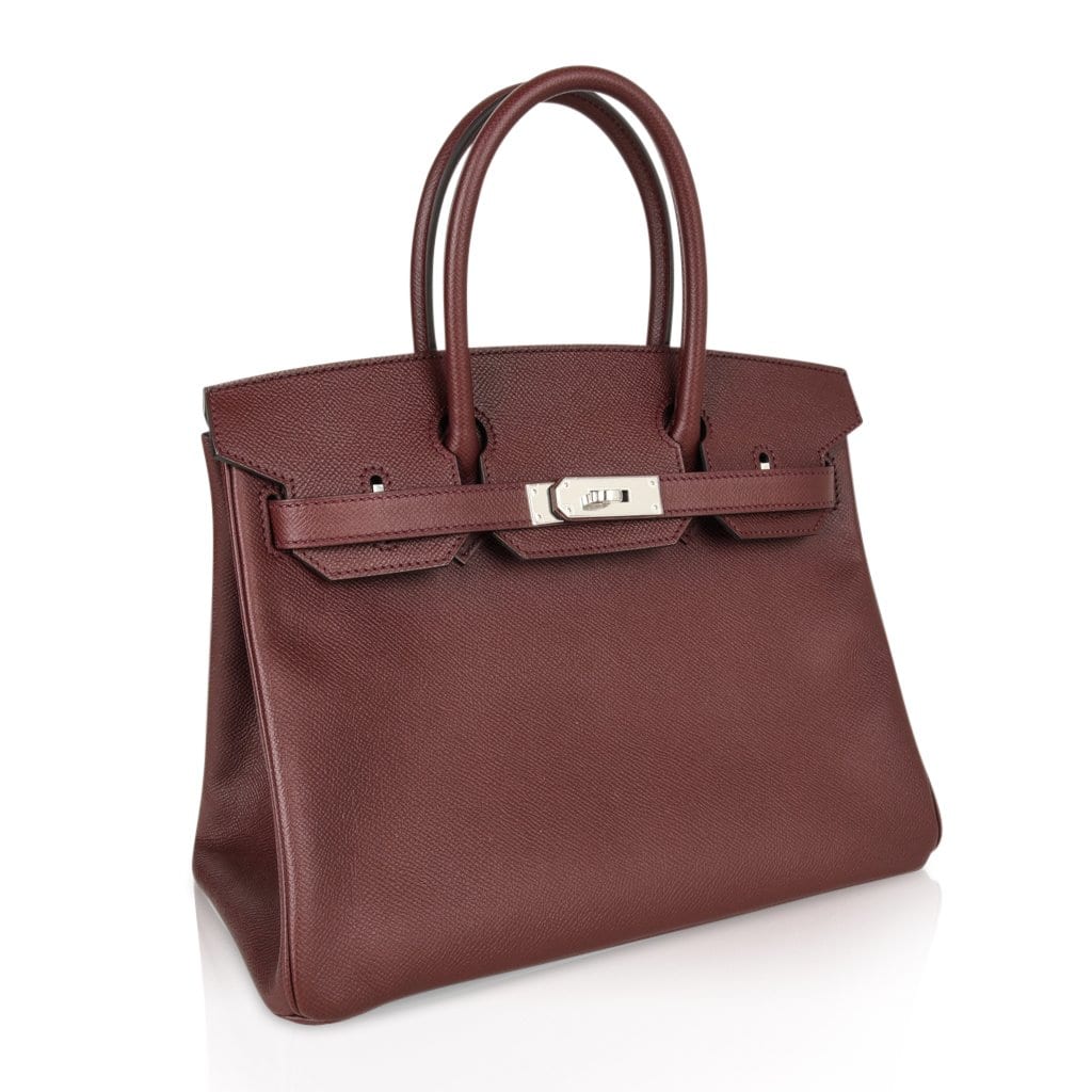 Birkin 30 Bag Bordeaux Epsom Palladium Hardware