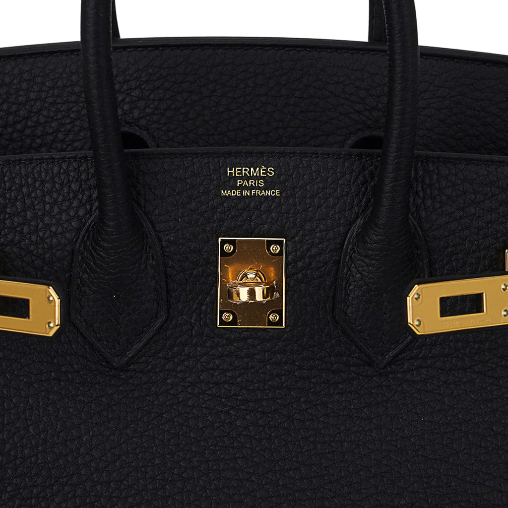 Birkin 25 Bag Black Togo Leather with Gold Hardware