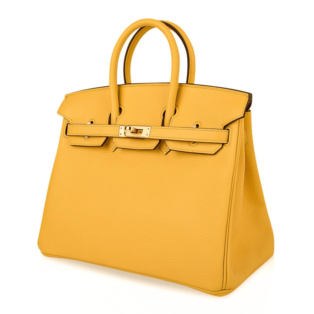 Birkin 25 Bag Jaune de Naples Novillo Gold Hardware