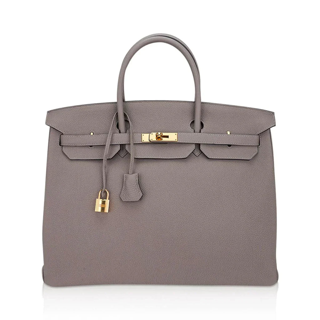 Birkin 40 Gris Asphalte Bag Gold Hardware Togo Leather