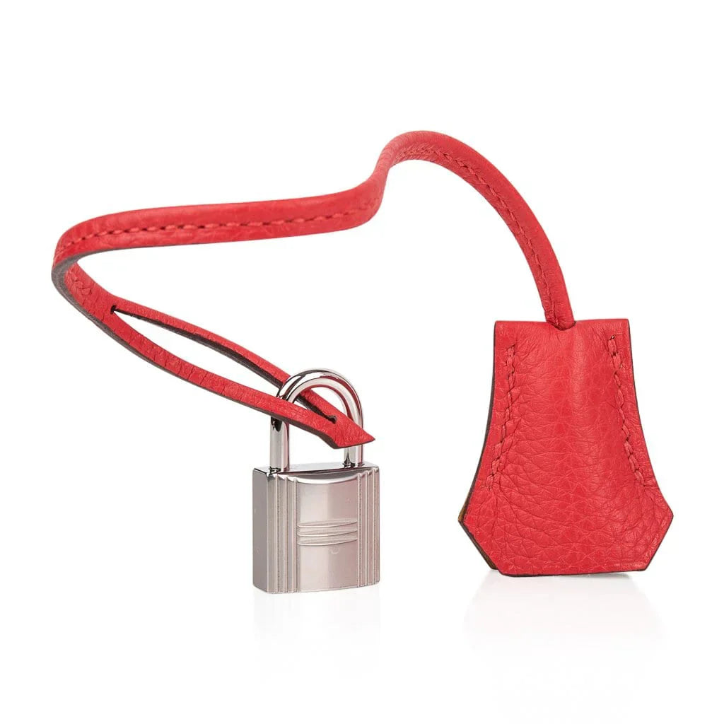 Verso Birkin 30 Bag Rouge Tomate & Natural Sable Togo Leather with Palladium Hardwre