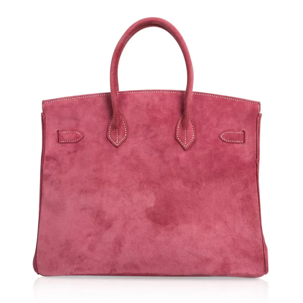 Birkin 35 Bag Fuchsia Pink Doblis Palladium Rare