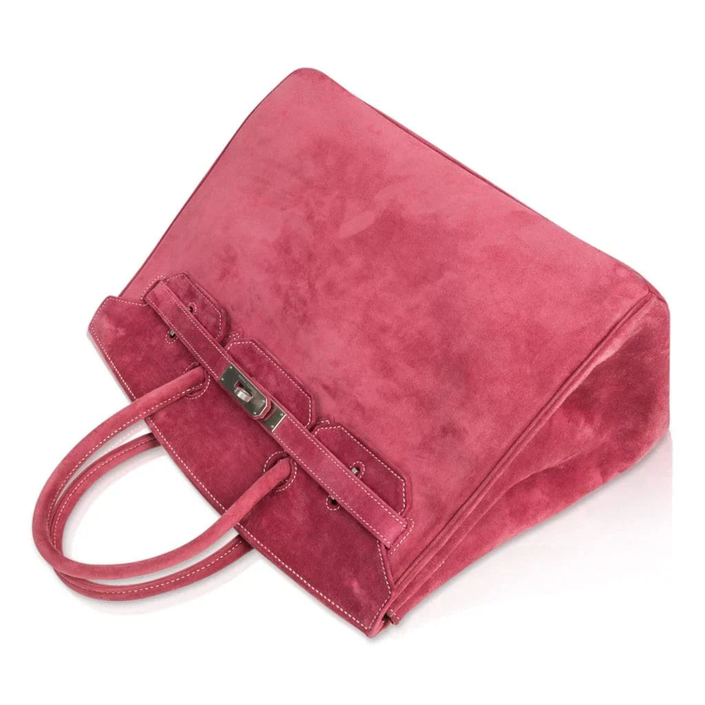 Birkin 35 Bag Fuchsia Pink Doblis Palladium Rare
