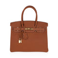 Birkin 30 Bag Gold Togo Leather Gold Hardware