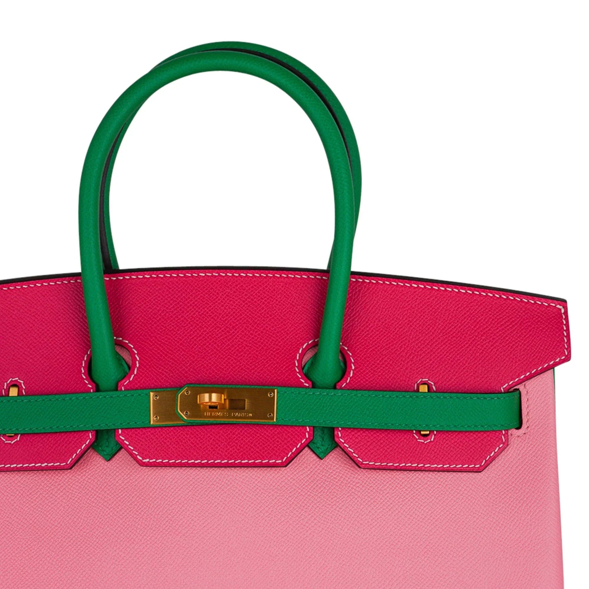 Birkin 35 HSS Bag Rose Confetti/Rose Tyrien/Bamboo Brushed Gold Hardware