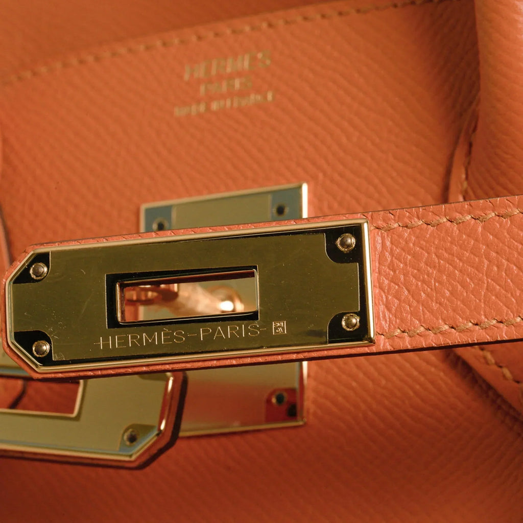 Birkin 30 Bag Abricot Gold Hardware Epsom Leather New w/ Box