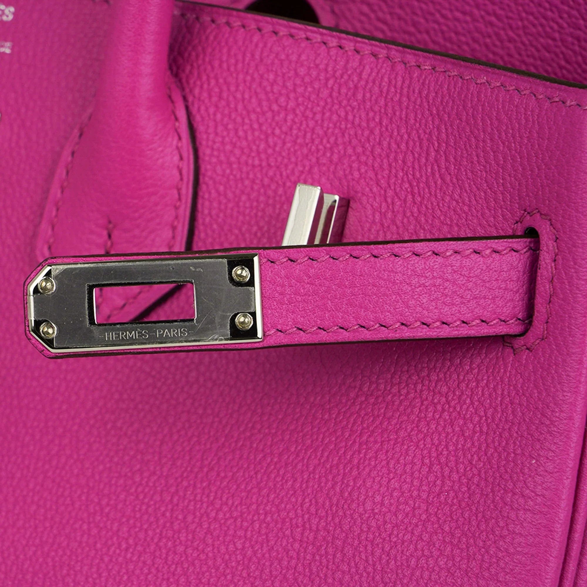 Verso Birkin 25 Bag Magnolia Capucine Togo Leather with Palladium Hardware