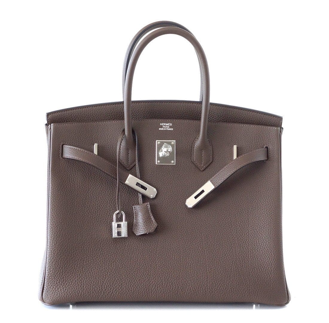 Birkin 35 Bag Ecorce (Bark)Taupe Togo Palladium