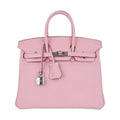 Birkin 25 Bag Rose Sakura Palladium Hardware Rare