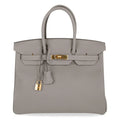 Birkin 35 Bag Gris Asphalte Togo Gold Hardware