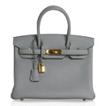 Birkin 30 Bag Gris Mouette Gold Hardware Togo Leather