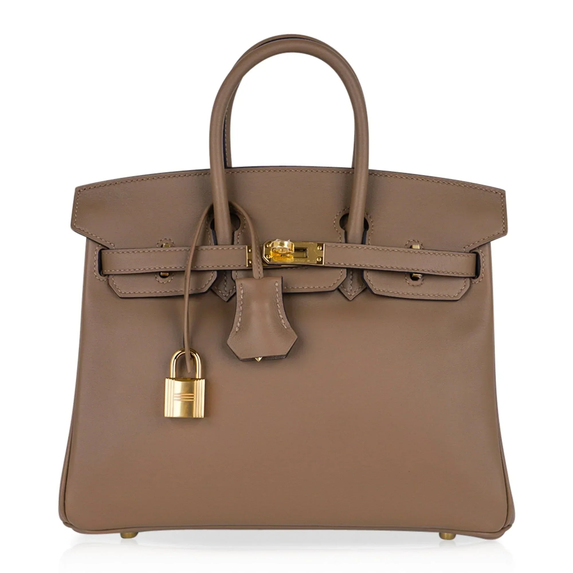 Birkin 25 Beige De Weimar Veau Jonathan Leather Gold Hardware